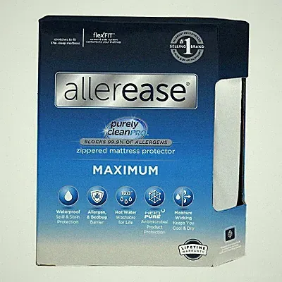 Full Maximum Bed Bug and Allergy Mattress Protector White - AllerEase